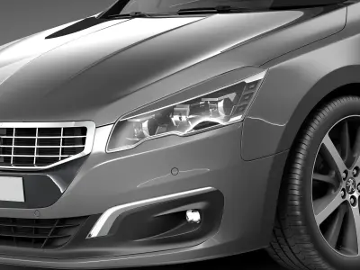 Peugeot 508 sedan 2015 3D model