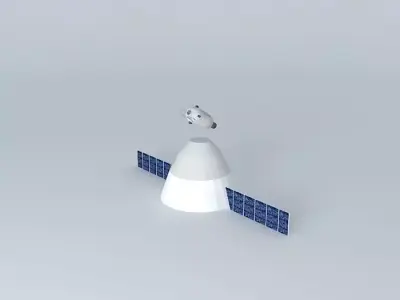 spacecraft with satellite Free 3D model