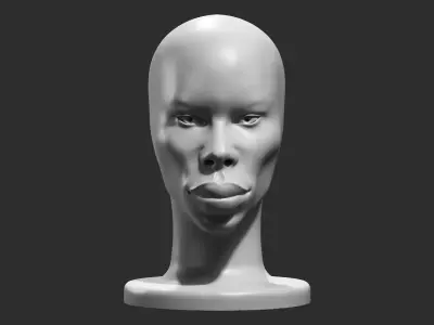 human woman head modern sculpture 3d print model 111 3D print model