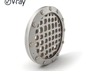 Industrial Drain Manhole Lattice Model Pack Low-poly 3D model