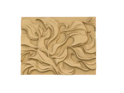 modern panel wall decor set wall relief mural CNC 88 3D model
