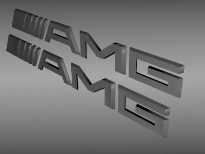 AMG logo set 3D model