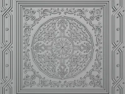 Arabic decorative element Low-poly 3D model