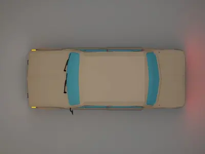 Lada car Low-poly 3D model