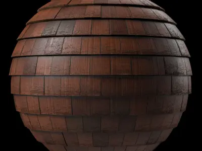 Roof Tile Materials 77- Wooden Roofing By Snow Sbsar Seamless  Texture