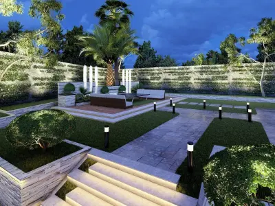 Landscape design 3d model and render in lumion 3D model