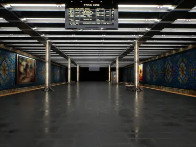 Pakhtakor Metro Station Uzbekistan 3D Model for Unreal Engine 5 3D model