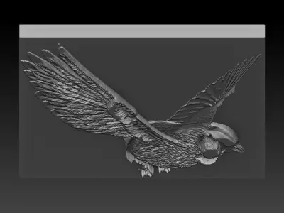 Birdd plate with two holes 3D print model