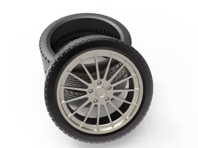 Car Wheel and Tyre 3D model