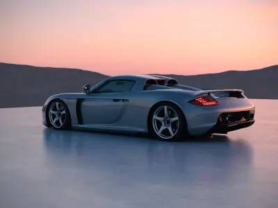 Sunset outdoor studio scene for automotive rendering 3D model