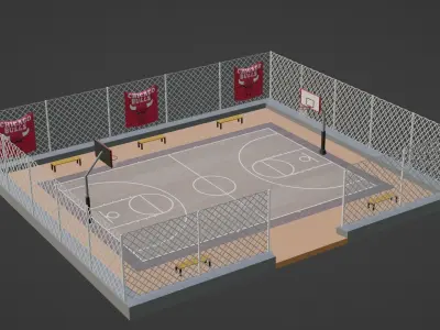 Basketball Stadium - Chicago Bulls Low-poly 3D model