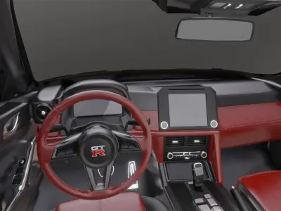 Nissan GT-R Low-poly 3D model