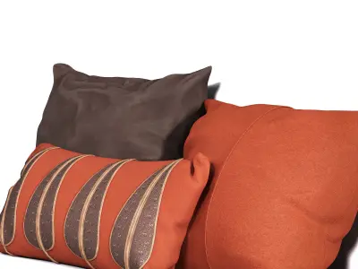 Set of decorative cushion 3D model