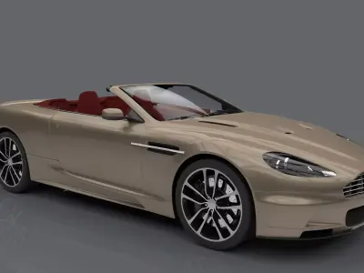 Aston Martin  3ds Max 3D Model with Renders 3D model