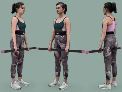 Stylized Fitness Character 3D model