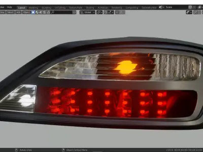 S15 DMAX Led Tail Lights Low-poly 3D model