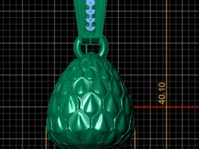 Royal Pinecone Egg Pendant  Luxury 3d Printable Model  3D print model