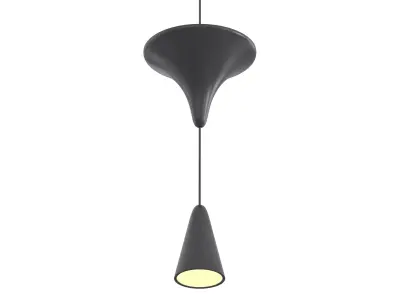 Cone Industrial Fixtures Black White Pendant Lighting 3D model