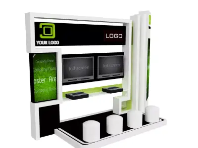Booth Exhibition Stand a443c  3D model