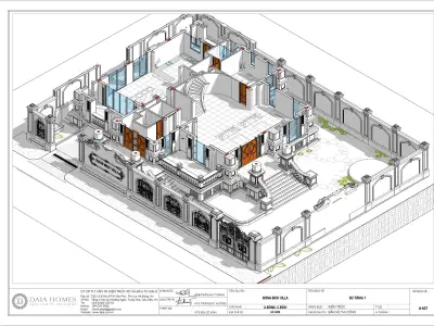 classic villa model revit templete family 3D model