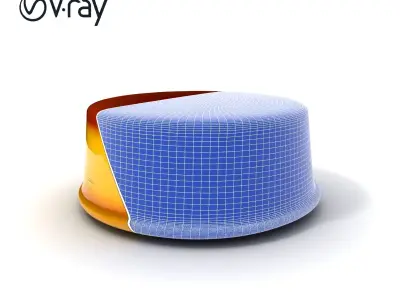 Caramel Flan Dessert Sculpture model pack Low-poly 3D model