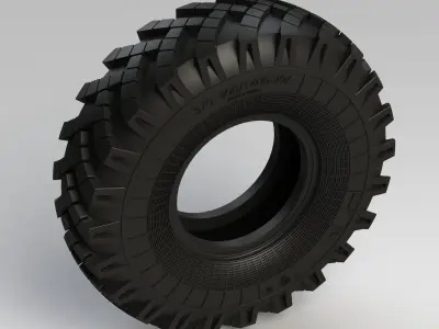 Wheel URAL Tire OI25AM Rim 515-254 3D model