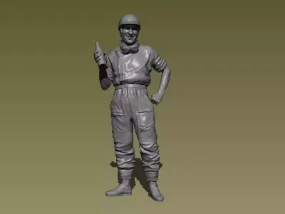 Stirling Moss figure to print 3D print model