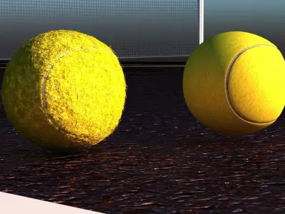 Generic Tennis Ball  Free low-poly 3D model