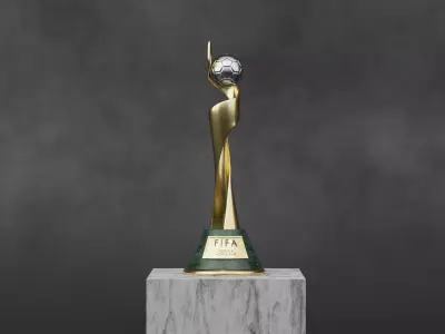 Women Worldcup Trophy Low-poly 3D model