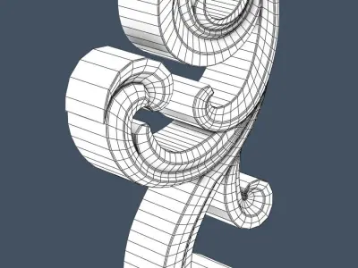 Decorative Scroll 3D model shop