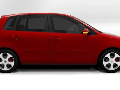 VW POLO 2005 5DOOR Low-poly 3D model