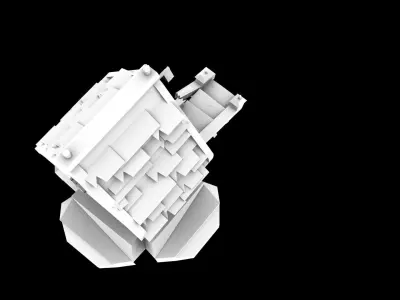 Abandoned House Quality Detailing Without Textures By Abhi Low-poly 3D model