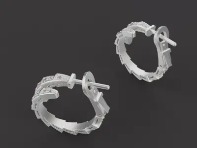 Serpent Earrings 61323 3D print model