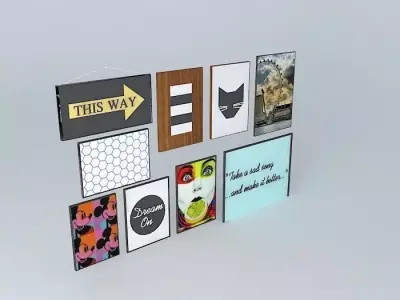 Young Tables composition Free 3D model