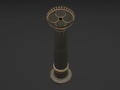 Egyptian Ancient Column  Low-poly 3D model