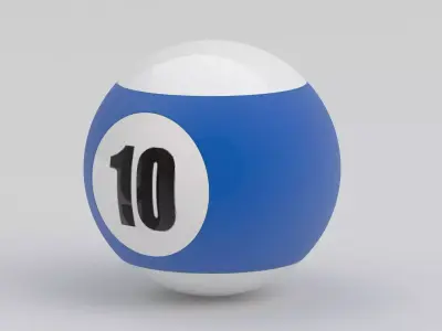 Pool Snooker Ball 10 3D model