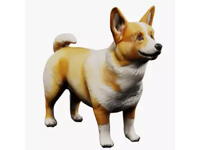 Corgi Free low-poly 3D model