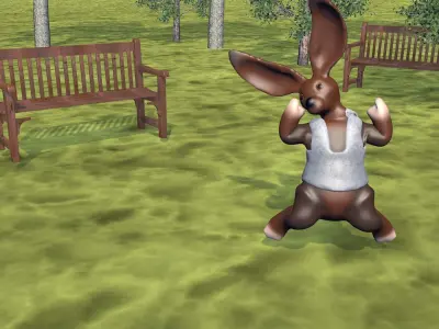 sport rabbit 3D model