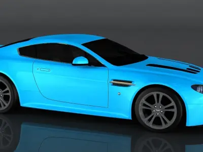 Aston Martin V12 Vantage Low-poly 3D model