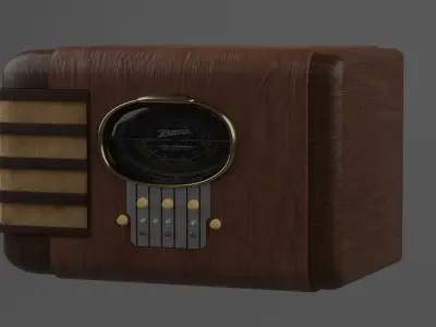 Old Radio Low-poly 3D model purchase