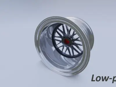 BBS LM rim Low-poly 3D model