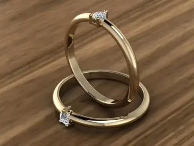 Diamond Jewelry Ring 3D print model
