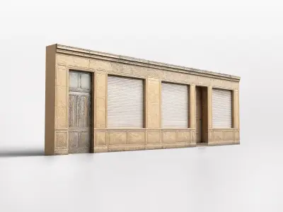 Old Market Realistic Asset Low-poly 3D model