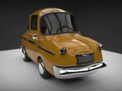 Cartoon Car Low-poly 3D model