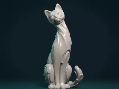 Cat figurine 3D print model