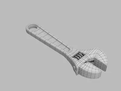 Adjustable Wrench Spanner 3D model