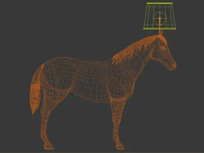 Horse Lamps Low-poly 3D model