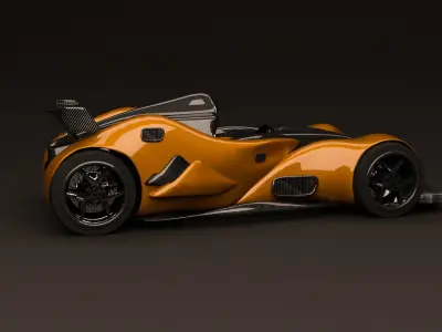 CONCEPT SPORT CAR COPPER CARBON 3D model 2022 3D model