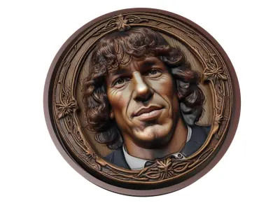 Carles Puyol Footballer Medallion 3D print model