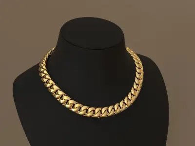 Tiffany Cuban Curb Chain Link Bracelet 10 mm Wide 3D print model